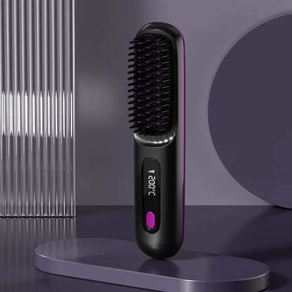 2-in-1 Wireless Straightening Brush