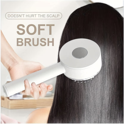 Round Self-cleaning Hairbrush